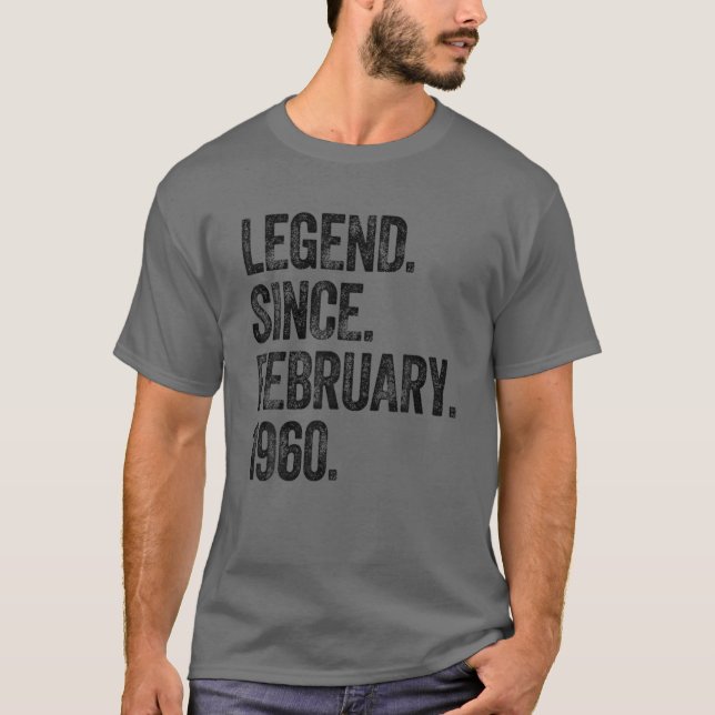 Camiseta Retro 1960 Cumpleaños Leyenda Nacida Desde 1966 (Anverso)