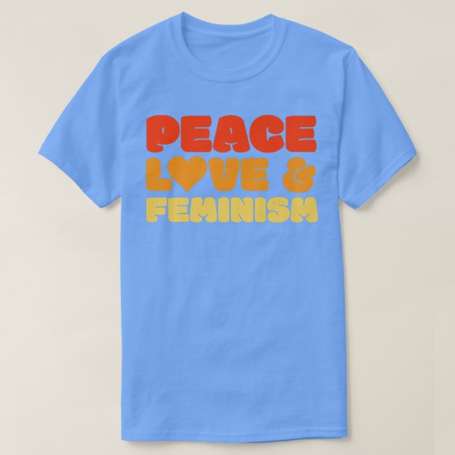 Camiseta Retro 1970 60 Ama a las feministas radicales orgul (Diseño del anverso)