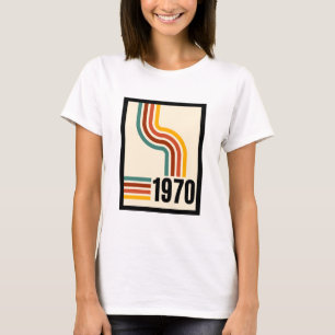 Camiseta Retro 1970 Líneas en negrita - Arte de retroceso d