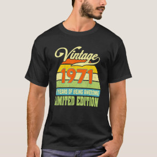 Camiseta Retro 1971 Impresionante cumpleaños número 50
