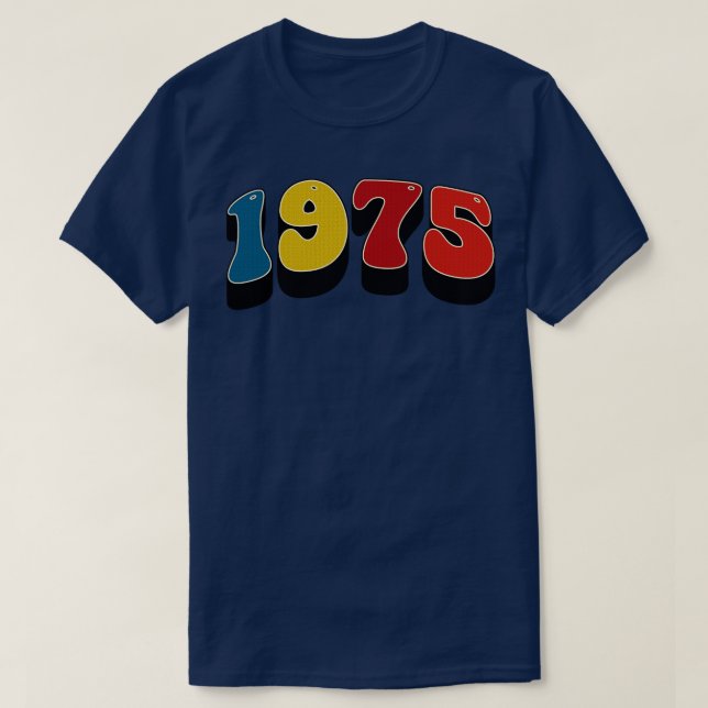 Camiseta Retro 1975 Año de nacimiento (Diseño del anverso)