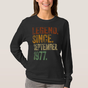 Camiseta Retro 1977 Cumpleaños Leyenda Nacida Desde 1