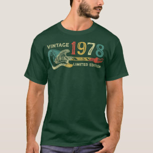 Camiseta Retro 1978 birthday gift for men Guitar Player 44t