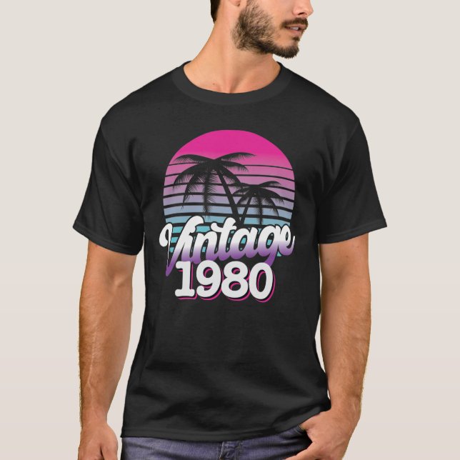 Camiseta Retro 1980 Edición limitada | Idea de regalo de cu (Anverso)