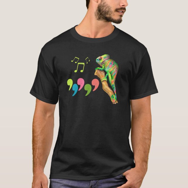 Camiseta Retro 1980u2019s Pop Chameleon Pun (Anverso)