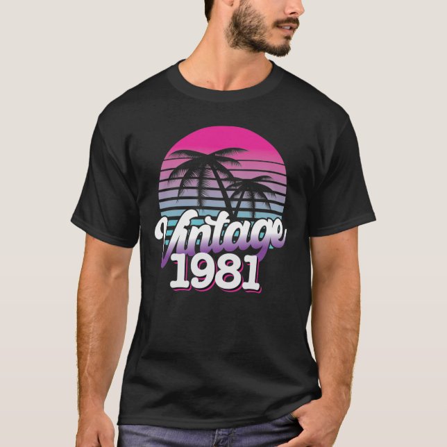 Camiseta Retro 1981 Edición limitada | Idea de regalo de cu (Anverso)