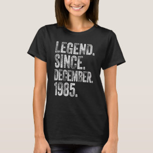 Camiseta Retro 1985 Cumpleaños Diciembre Leyenda Nacida des