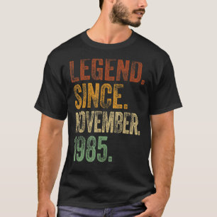 Camiseta Retro 1985 Nacimiento Noviembre Leyenda desde 1985