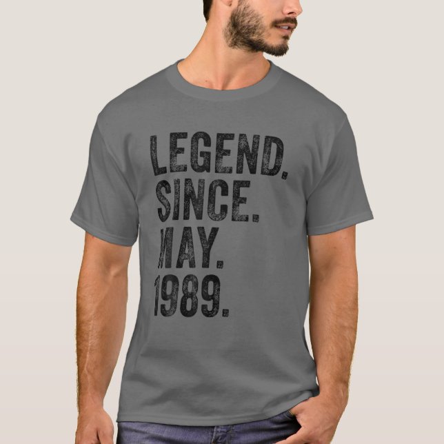 Camiseta Retro 1989 Cumpleaños Puede Nacer Leyenda Desde 19 (Anverso)