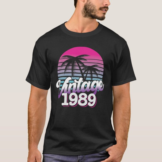 Camiseta Retro 1989 Edición limitada | Idea de regalo de cu (Anverso)