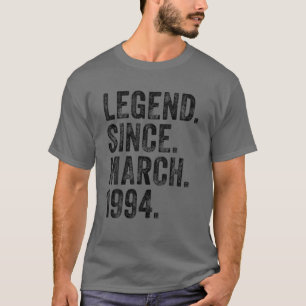 Camiseta Retro 1994 Birthday March Born Legend Since 1994