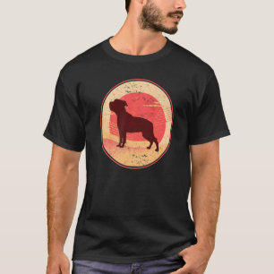 Camiseta Retro 1 del antiguo Bulldog blanco norteamericano