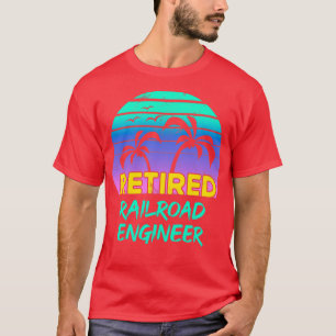Camiseta Retro 1 Regalo de Jubilación de Ingeniero Ferrovia