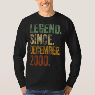 Camiseta Retro 2000 Cumpleaños Diciembre Leyenda Nacida des