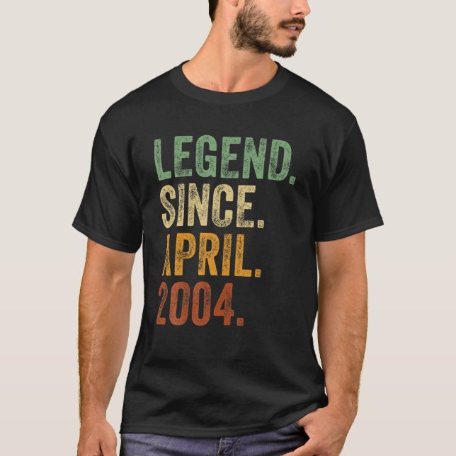Camiseta Retro 2004 Cumpleaños Leyenda Nacida Desde 2004 (Anverso)