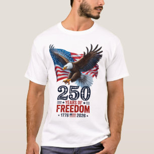 Camiseta Retro 250 Años De Libertad USA Patriótico 4 De Jul