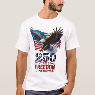 Camiseta Retro 250 Años De Libertad USA Patriótico 4 De Jul