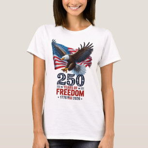 Camiseta Retro 250 Años De Libertad USA Patriótico 4 De Jul