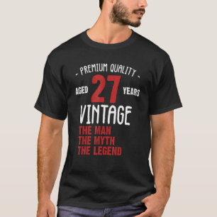 Camiseta Retro 27 Aniversario del cumpleaños El hombre el m
