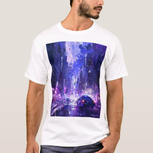 Camiseta Retro 2D Street FighStyle Game Background T-Sh