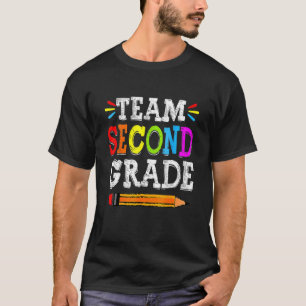 Camiseta Retro 2nd Teacher Team Second Grade Squad Back To