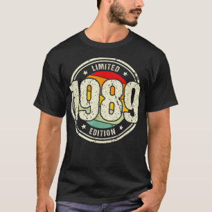 Camiseta Retro 33 años Vintage 1989 Edición limitada 33r