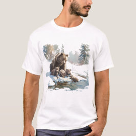 Camiseta Retro 399 Grizzly Bears Wilderness Scene