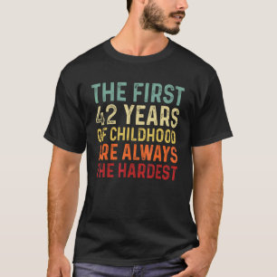 Camiseta Retro 42 años Hombres de edad diciendo 42 años