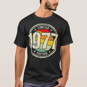 Camiseta Retro 45 años Vintage 1977 Edición limitada 45t
