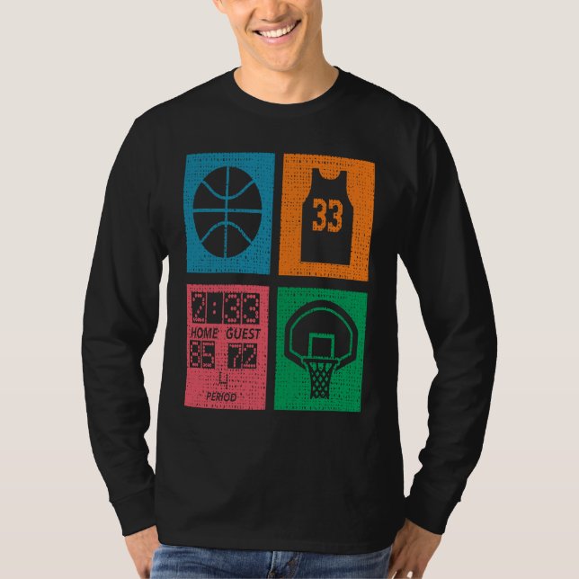 Camiseta Retro 4 Color Block Basketball (Anverso)