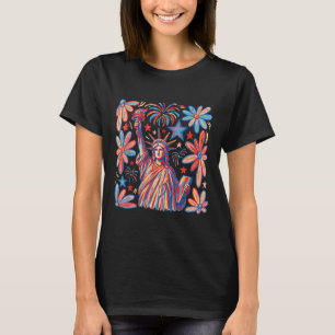 Camiseta Retro 4 De Julio Estatua De La Libertad América Ch