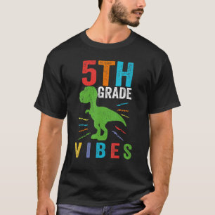 Camiseta Retro 5° grado Vibes Trex Maestra Educador