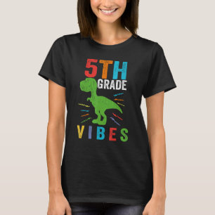 Camiseta Retro 5° grado Vibes Trex Maestra Educador