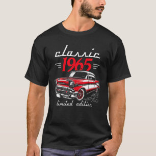 Camiseta Retro 60 Años Hombres Vintage Classic Car 1965 60T