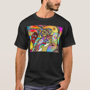 Camiseta Retro 60 Corazones Psicodélicos Ropa de Regalos Pa