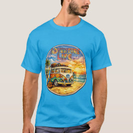 Camiseta Retro 60s Hippie Beach Sunset | Adventure Van Life