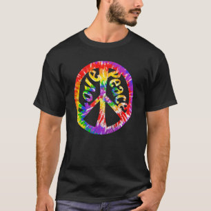 Camiseta Retro 60's Psychedelic Hippie Tie Dye Peace L