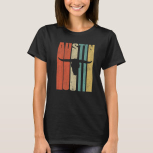 Camiseta Retro 70s Austin Vintage Silueta Longhorn