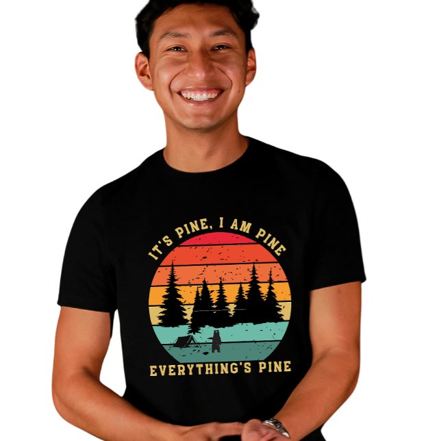 Camiseta Retro 70s graphic Sunset Camping Hiker  (Subido por el creador)