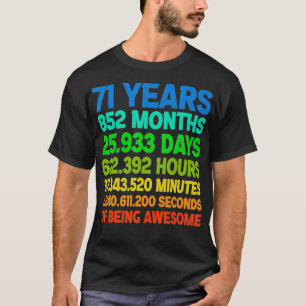 Camiseta Retro 71 años Vintage 71º cumpleaños 852 Mont