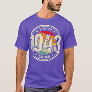Camiseta Retro 79 años Vintage 1943 Edición limitada 79t