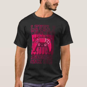 Camiseta Retro 7 años BDay 2015 Gracioso jugador 7 años de