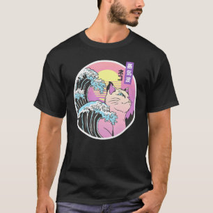Camiseta Retro 80 estilo estético de onda gato de vaporolas