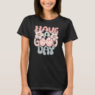 Camiseta Retro 80 Feliz Cara de Sonrisa leopardo tiene un b