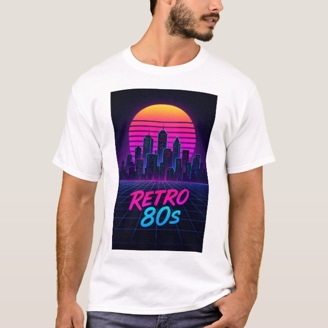 Camiseta Retro 80 para el circuito de las ondas de (Anverso)