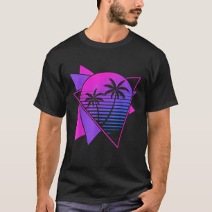 Camiseta Retro 80 Vaporwave Aesthetic Palm Trees Art V de l