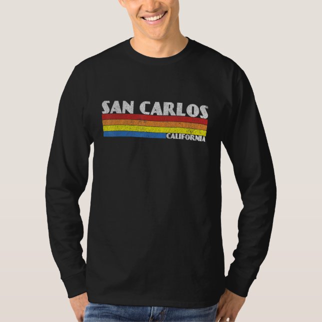 Camiseta Retro 80s California CA Souvenir San Carlos (Anverso)
