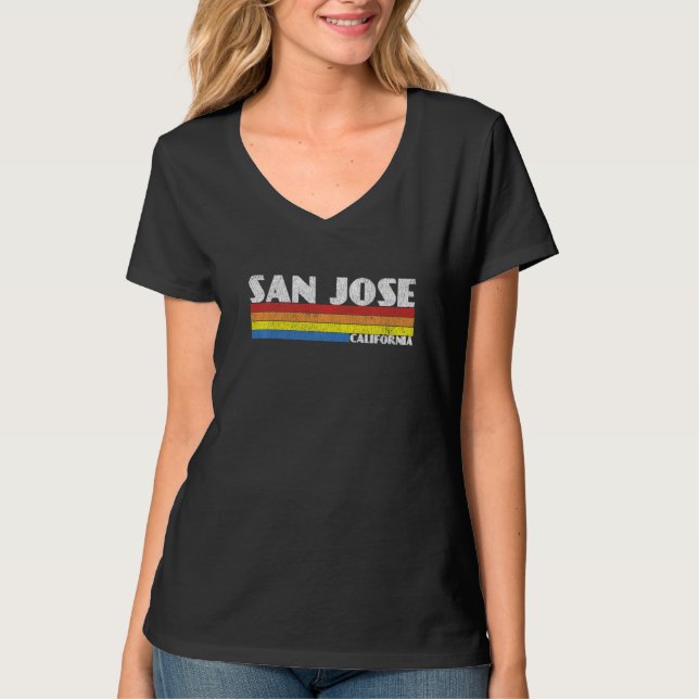 Camiseta Retro 80s California CA Souvenir San Jose   (Anverso)