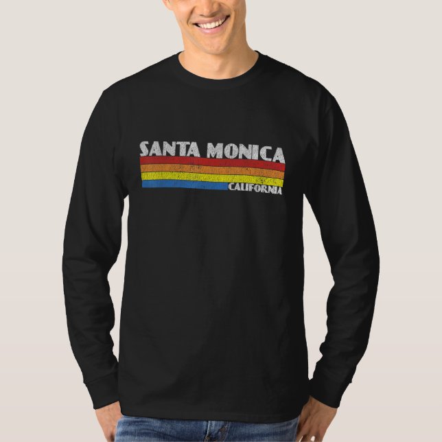 Camiseta Retro 80s California CA Souvenir Santa Monica (Anverso)