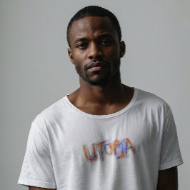 Camiseta Retro 80s Colourful Hand-Lettered Utopia 